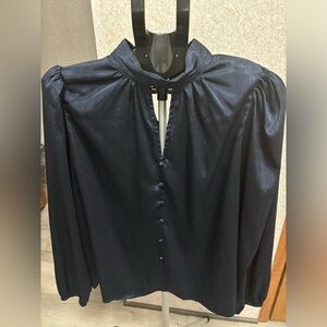 Elegant Navy Blue Women's Top